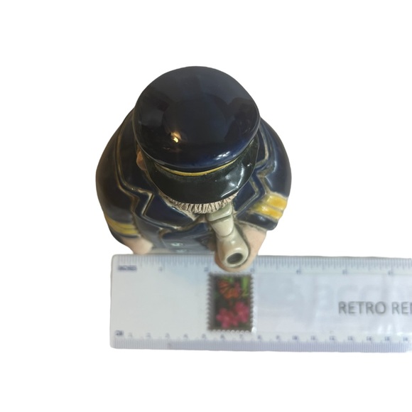 Vintage Navy Boat Captain Figurine Clay Art Nautical Pottery Signed Launa 70s - Picture 8 of 10
